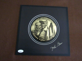 John Glenn Mercury 7 Nasa Astronaut Senator Signed Auto 50TH Matted Print Jsa - £238.55 GBP