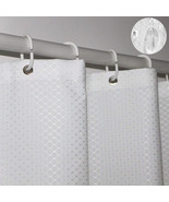 Tektrum 36”x72” Waffle Jacquard Shower Curtain Waterproof Antibacterial ... - £18.97 GBP