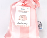 Hello Mello Beaut Sleep Satin Pink Stripe Pajama Short L XL Slumber Part... - $16.40
