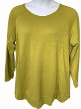 J Jill lightweight solid green cotton blend knit pullover ladies sweater NWOT 1X - £30.23 GBP