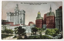 New York City NYC NY Municipal Building Newspaper Row City Hall Park PC 1913 - £5.88 GBP