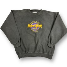 Vintage Hard Rock Cafe XL Las Vegas Embroidered &quot;Save the Planet&quot; Sweatshirt USA - £26.70 GBP