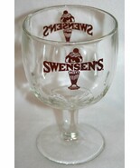 Vintage SWENSEN&#39;S Ice Cream Shop Sundae Thumbprint 16oz Glass Cup Goblet - $331.96 MXN
