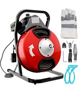 VEVOR 50FTx1/2Inch Drain Cleaner Machine Electric Drain Auger with 4 Cut... - £392.05 GBP