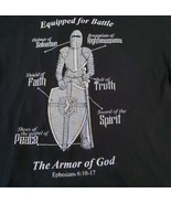 Equipped for Battle The Armor of God Ephesians 6:10-17 T Shirt Size Medium - £18.15 GBP