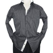Men Shirt J.Valintin Turkey-Usa 100% Egyption Cotton High Collar 1594-14 Black image 2