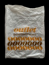 Vintage 1970s Outlet Department Stores Providence RI Shopping Plastic Ba... - $19.24