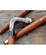 Designer Brass Handle Victorian Design Wooden Walking Cane Stick Vintage... - £29.42 GBP