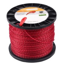 Dalom 2.7 mm/.105&quot; Round Trimmer Line Round Twist 3lbs 690-Feet Red Colo... - £41.57 GBP