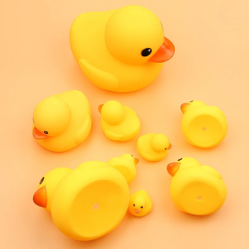 Newborn Kids Baby Bath Duck Toys Gift Bathroom Rubber Large Yellow Duck Bathing - £5.10 GBP+