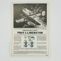 Minicraft Consolidated PB4Y-1 Liberator US Navy 11618 Decals & Instructions Only - $12.86