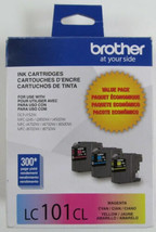 Brother LC101CL Cyan &amp; Magenta Innobella Ink Set (NO Yellow) Genuine OEM... - £11.83 GBP