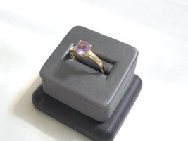 Department Store 18k Gold /Sterling Silver size 9 Amethyst Ring R643 - £33.74 GBP