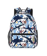 shark school backpack back pack  bookbags mouth schoolbag for boys girls... - £21.17 GBP
