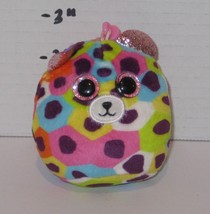 Ty Beanie baby Boo GISELLE The Leopard Cat PLUSH KEY CLIP 5.5&quot; Glitter - $9.85