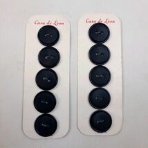 Casa de Leon 3/4&quot; Matte Black Glossy Edge Buttons USA Set Of 10 - $203.08 MXN