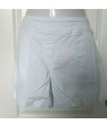 Westbound White Midrise Shorts White Size 16 Petite 98% Cotton elastic w... - £13.79 GBP