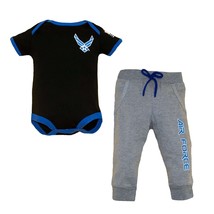 Official Air Force Licensed 2-Piece Baby Jogger Set - Soft Preshrunk Cotton - £27.28 GBP