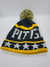 VINTAGE Pittsburgh Pom Pom Winter Beanie Cuffed Cable Knit Cap - £11.89 GBP