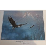 Vintage 1984 Signed Ted Blaylock Print, Two Eagles- EUC - £7.82 GBP