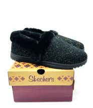 Skechers Cozy Lite Sparkle Sweet Walk Knit Slippers - BLACK, US 9M EUR 39 - $26.98