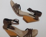 CAMPER Wood Wedge Ankle Strap Sandals 41 fit 10 M - $29.66