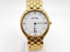 Andre Pailet Swiss Watch Women New Battery Gold Tone 32mm White Date Dial - £43.14 GBP