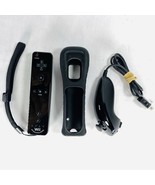 Motion Plus Nintendo Black Wii Remote RVL-036 w/ Nunchuck RVL-004  Teste... - $34.99