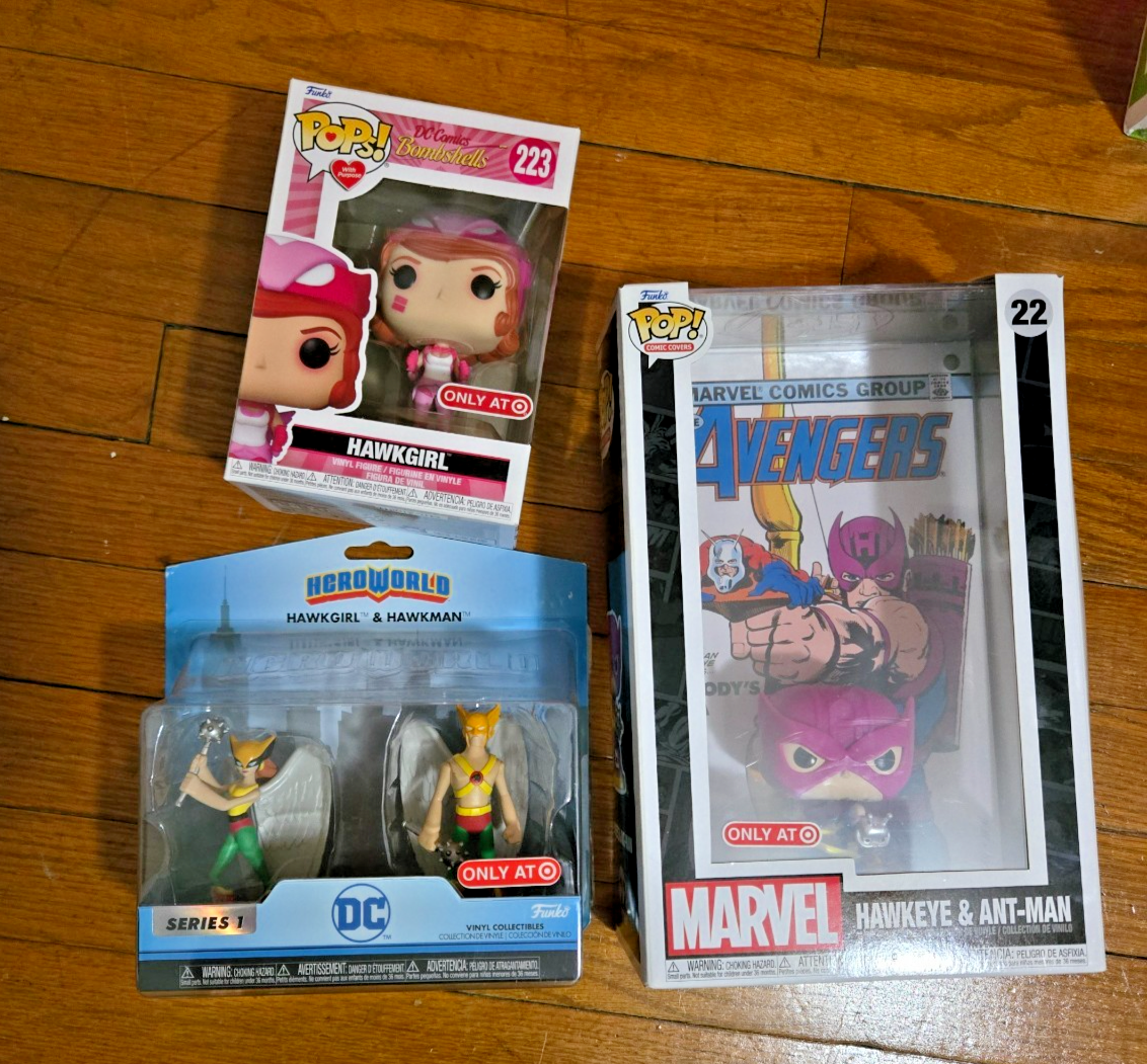 Funko Pop! Heroes DC Hawkeye, Hawkgirl Lot - $48.99