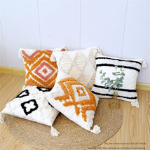 18&quot;x18&quot; Plush Bohemian Geometric Outdoor Throw Pillow Covers Sofa Cushion Cover  - £15.30 GBP