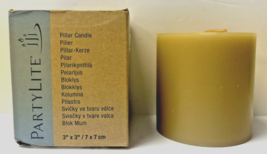 PartyLite Pillar Candle 3x3 New in Box Ebony Wood &amp; Patchouli P5H/C330438 - £13.53 GBP