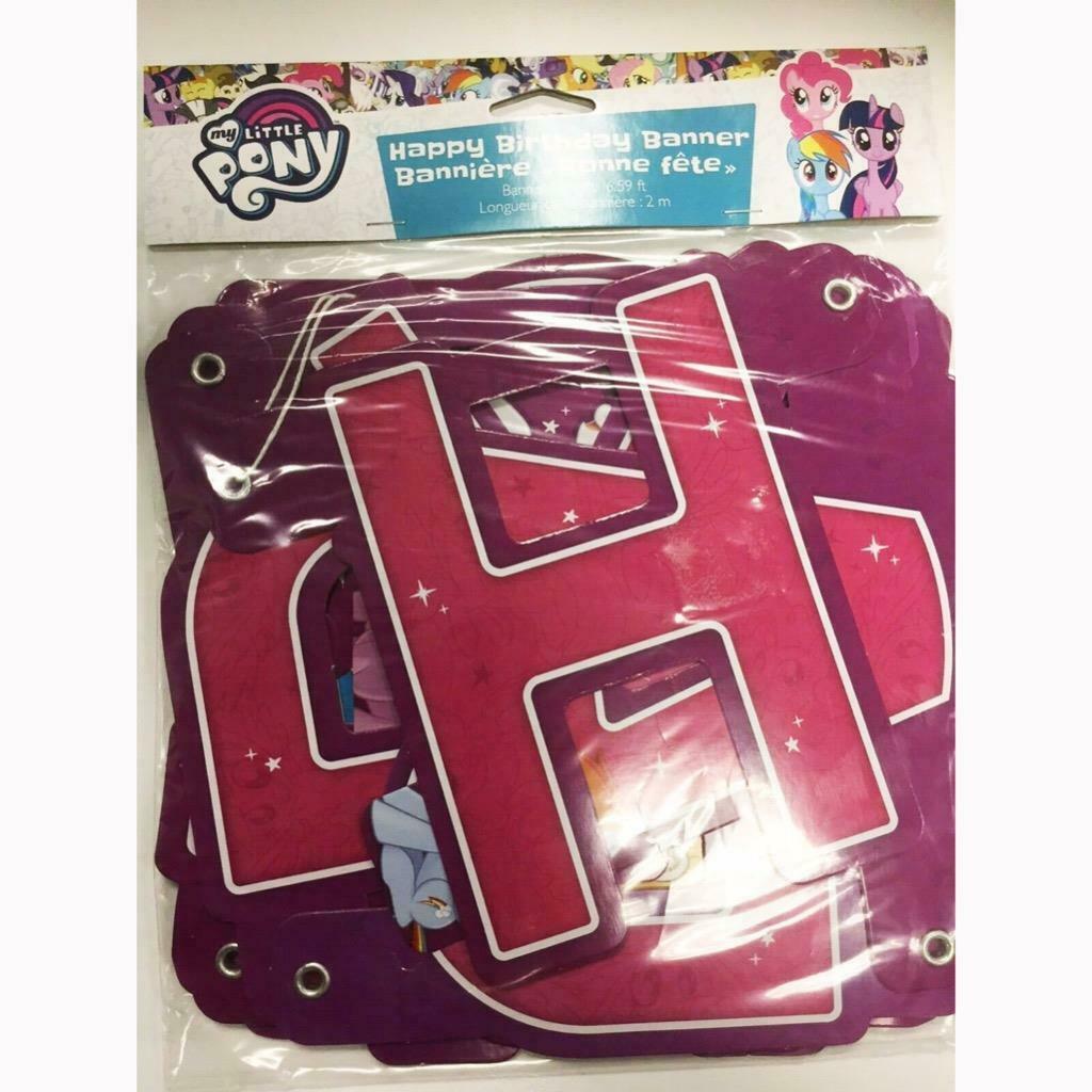 My Little Pony The Movie Jointed Happy Birthday Banner Party Supplies New - $3.95