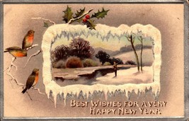 Vintage Postcard Best Wishes For A Very Happy New Year Davidson Bros Pub.Bkc - £3.12 GBP