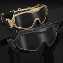 Tactical Army Goggles with Fan Airsoft Paintball Wargame Shooting Safety Glasses - £35.40 GBP