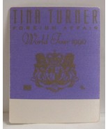 TINA TURNER - VINTAGE ORIGINAL CONCERT TOUR CLOTH BACKSTAGE PASS - $186.40 MXN