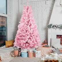 6FT 1300 Tips Pink Artificial Christmas Pine Tree Fake Xmas Spruce Trees... - $98.99