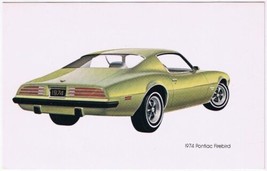 Advertising Card 1974 Pontiac Firebird - £7.17 GBP