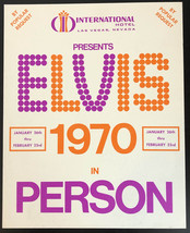 Elvis Presley Original Promotional Concert mini Poster Las Vegas - $125.00