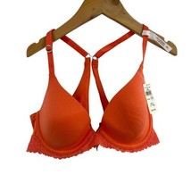 Aerie Orange Lace Trim Full Coverage Convertible Bra Adjustable Straps 3... - £15.83 GBP