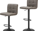 Finnhomy Bar Stools Set Of 2 Counter Height, Swivel Barstools With, Retr... - $168.97