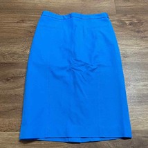 Banana Republic Solid Blue Pencil Skirt Cotton Womens Size 0 Career Work - $27.72