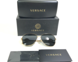 Versace Sunglasses MOD.2256 1002/87 Polished Gold Oversized Cat Eye Blac... - £118.74 GBP