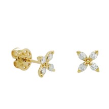 Diana M Jewels 0.34 Cts Diamond Flower Stud Earrings Size One Size - $295.02