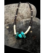 Vintage Santo Domingo Native Natural Turquoise Heishi Choker Beaded Neck... - $89.99