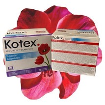 Kotex Security Tampons Regular Unscented 72 Tampons,  2004, 2 Boxes 36ct Each - £47.68 GBP