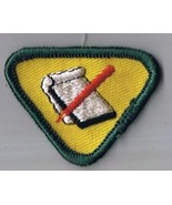 Boy Scouts Of America Proficiency Badge Patch Writing 1 1/2&quot; x 2&quot; - $1.37