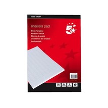 5 Star Analysis Pad Ruled 70gsm 8 Cash Column 80 Leaf A4 Ref 330291  - £13.86 GBP