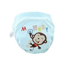 Lovely Cartoon Animal Pattern Baby Elastic Cloth Diaper Cover (M, 9-11KG,Monkey)
