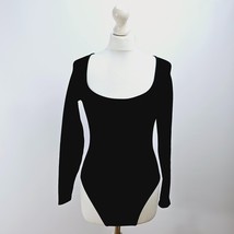 Urban Outfitters Bodysuit Long Sleeve Rib Top Black Size XL NEW - £14.76 GBP