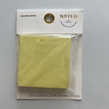 NOTED by Post it 2.9x2.8 Square Yellow Dotted Sticky Notes 200 Sheets 4 ... - £10.80 GBP